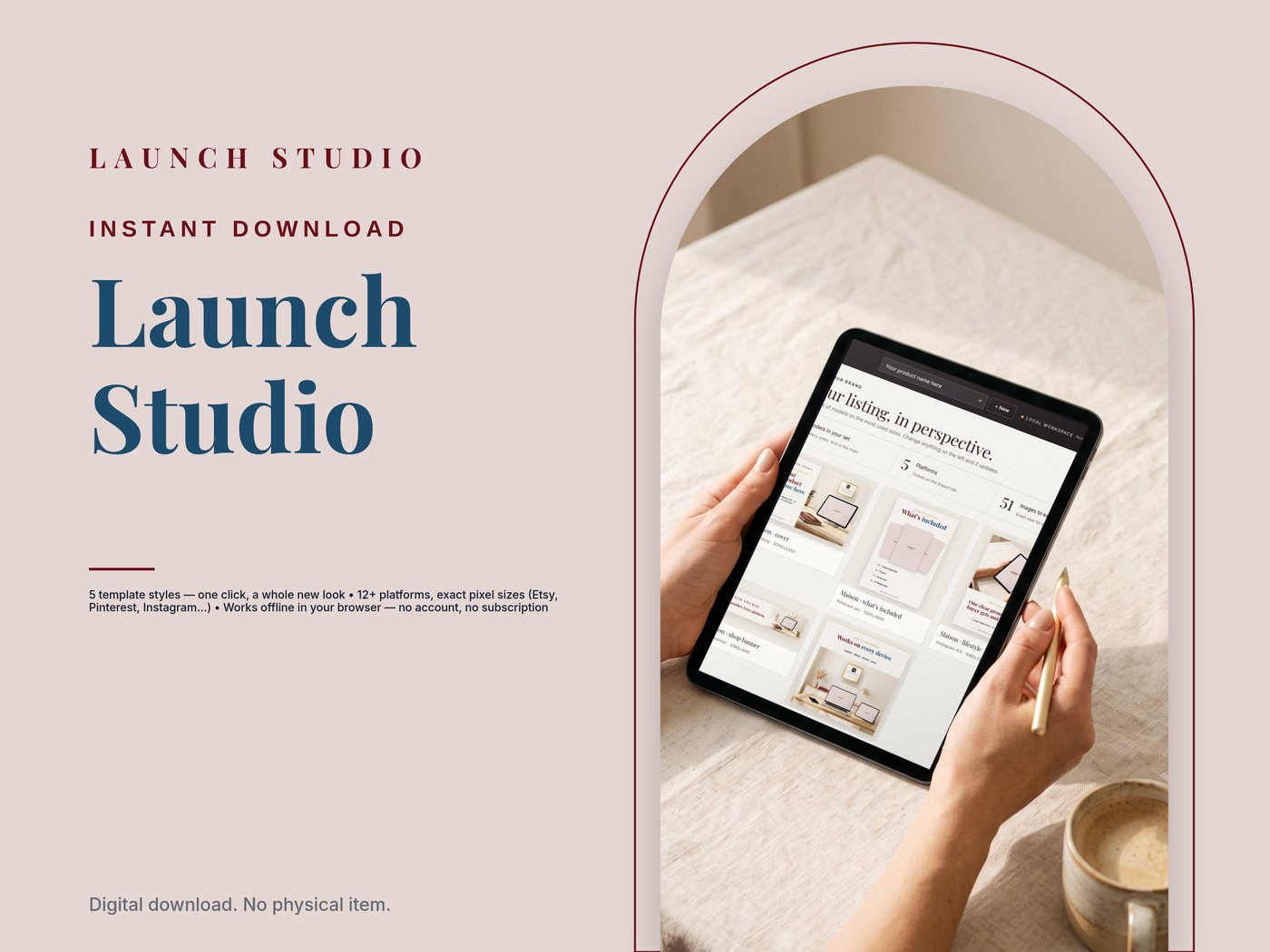 Launch Studio Arche template style